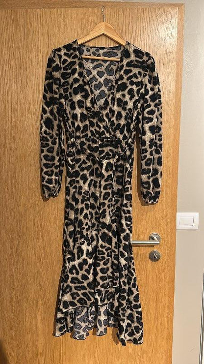 Leopard kjóll